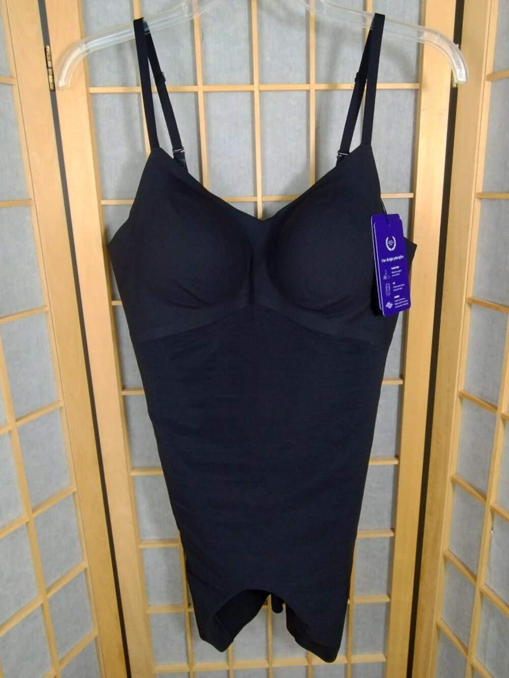 HoneyLove Bodysuit Mid Thigh Black Size L  NWT